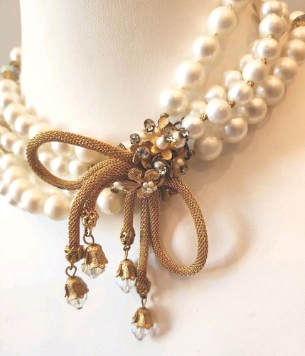 Collana perle finte vintage - finte,
