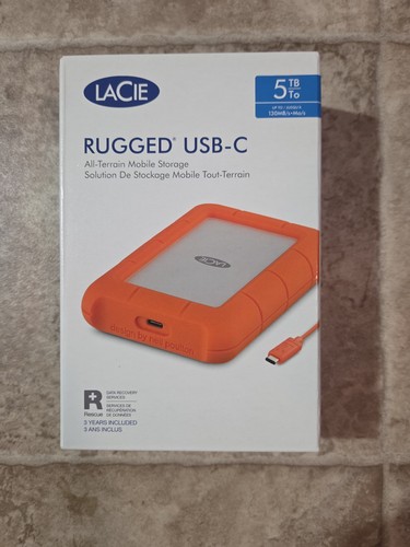 Lacie rugged 5tb - rugged, usb-c
