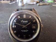 REWEL AUTOMATICO ACCIAIO ETA 2472 ANNI '70.