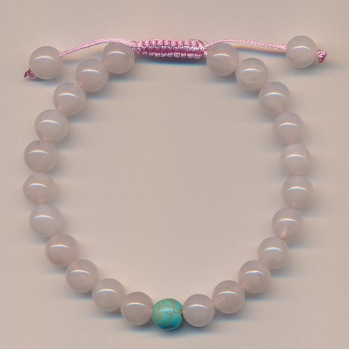 Quarzo rosa bracciale perle - quarzo,