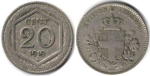 Italia centesimi 1919 - italia, centesimi,