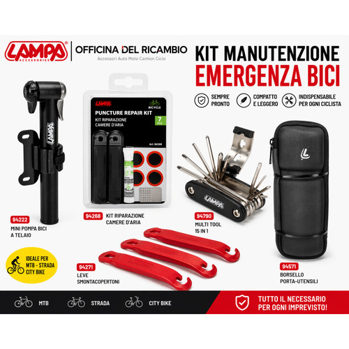 Kit manutenzione bici pompa - kit,