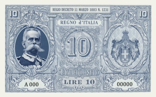 Lire regno italia - lire, 1883