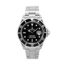 Orologio Rolex Submariner Data 2002 40MM 16610T Quadrante Nero Oyster Acciaio Inox