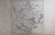 1859 Mappa Napoleonica Pregel Polonia Lituania Vintage Vistola Geografica C18-8