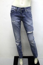 Dondup Sammy Donna Pantalone Taglia 44 Jeans Blu Pant Pants Regular In Cotone