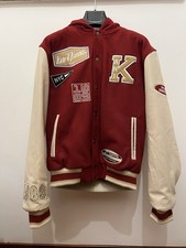 Karl Kani Varsity Jacket Bordeaux panna - Taglia S