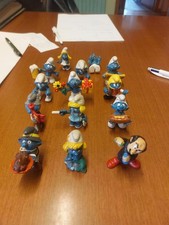 Lotto di 14 Puffi Vintage dal