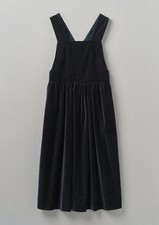 Abito Toast in velluto pinafore verde olio - UK 8 - prezzo consigliato £ 195 - indossato una volta - generoso