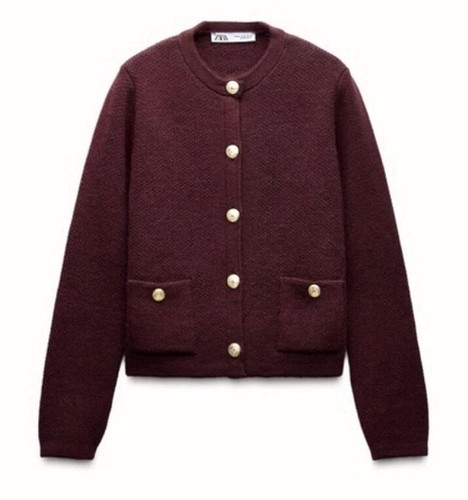 Zara golden button knit - zara,