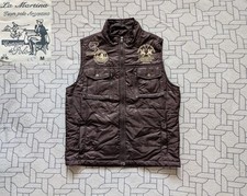 ● RARA POLO LA MARTINA ARGENTINA MARRONE GILET PUFFER JACKET TAGLIA UOMO ADULTO M ●