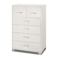Settimino Alto Como 70 Bianco 6 Cassetti Cassettiera Camera da Letto Mobile Kit