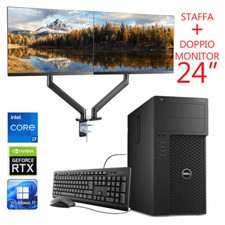 Workstation PC Computer RIGENERATO I7 Gaming Grafica Trading RTX 3050 Ram 64GB