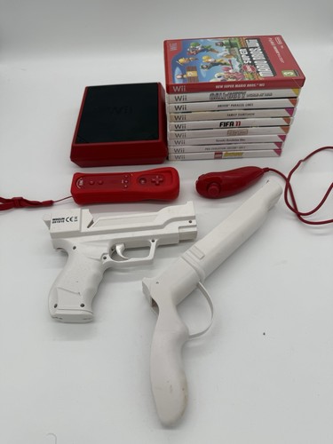 Nintendo wii mini console - console, red