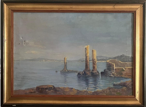 Veduta rovine tempio pozzuoli - rovine,
