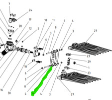 SUPPORTO RASTRELLI ABBACCHIATORE PER IRON PNEUMATICO CAMPAGNOLA