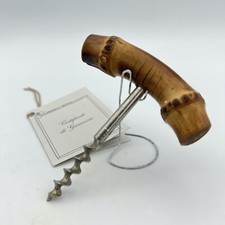 Cavatappi antico da collezione in legno di bambu corkscrew vintage tirebouchon