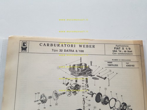 Weber carburatore datra - carburatore, 32