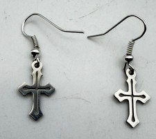 Orecchini Croce Acciaio
