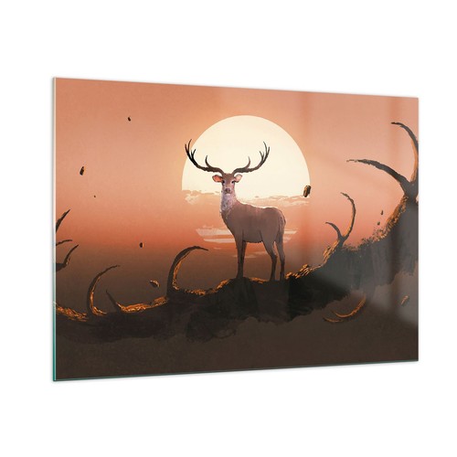 Quadro vetro 100x70cm - quadro, cervo