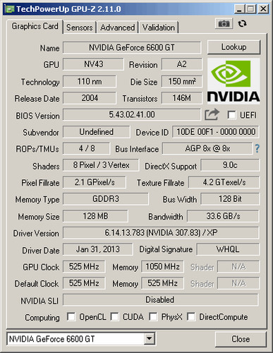 Scheda grafica vintage bfg - scheda,