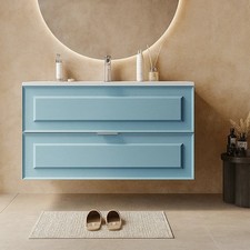 Mobile bagno azzurro opaco