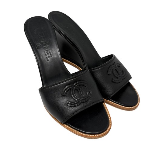 Chanel vintage logo slide - cc,