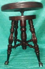 Sgabello pianoforte vintage
