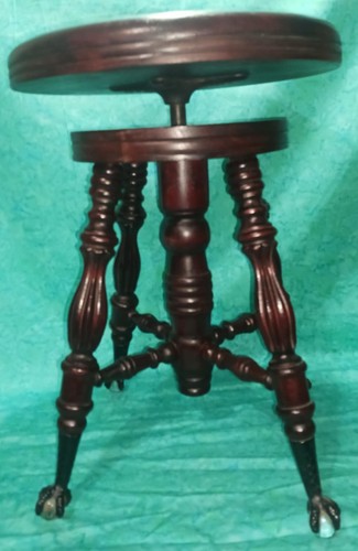 Sgabello pianoforte vintage