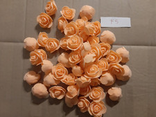 F5 - LOTTO N. 51  FIORI ROSA IN FOAM PER BOMBONIERE DECORAZIONI CM. 3 ARANCIO