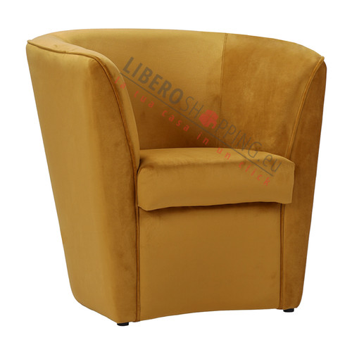 Poltrona velluto giallo - in,