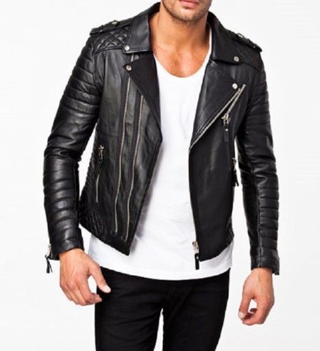 Giacca motociclista uomo pelle - giacca,