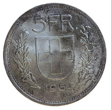 5 Franchi Svizzera 1954 -