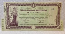 BUONO POSTALE FRUTTIFERO DA £ 100 DEL 4-8-1938,