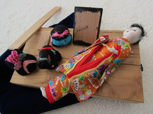 Bambola geisha con - , parrucche