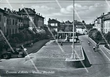 cd449 cartolina  cassano d'adda piazza garibaldi provincia di milano  lombardia
