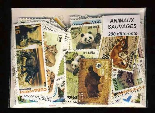 Animali selvatici 200 timbri - animali,