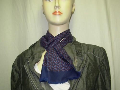 Foulard sciarpa vintage blu - foulard,