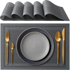 Tovagliette Americane Eleganti 45 X 30 Cm per Cena, Pranzo, Colazione - 6 Unità 