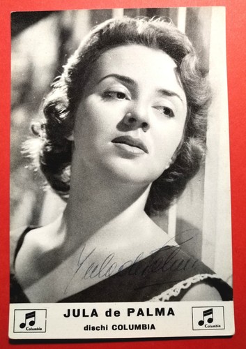 Autografo cantante jula - cantante, de