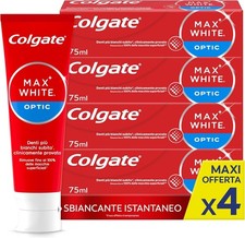 Colgate Dentifricio Sbiancante Max White Optic 4 Confezioni da 75 ml I Clinic 🦷