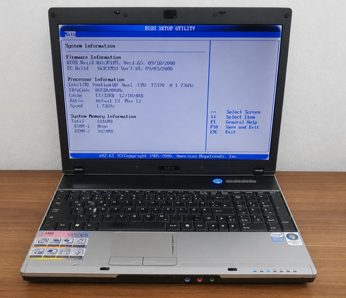 Notebook msi cr601 - notebook,