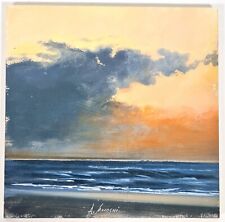 CANCOGNI AGOSTINO olio su tavola cm.30x30  "Tramonto di fine estate" opera unica