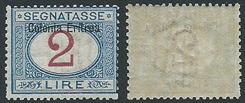 1903 eritrea segnatasse lire - eritrea, 2