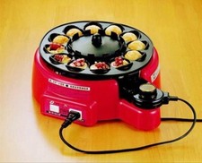 PADELLA GRILL TAKOYAKI GIAPPONESE ELETTRICA AUTOMATICA 12 FORI 100 V PALLINE DI POLPO NUOVA!