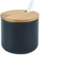 260Ml Zuccheriera in Ceramica, Contenitore per Spezie Barattoli Spezie Rotonda C