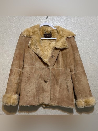 Cappotto pelle marrone guess - pelle,