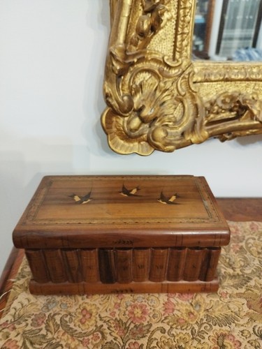 Antica scatola legno porta - scatola,