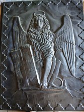 LIBRO MAGIA DI VENEZIA - EDITALIA - COPERTINA FOGLIO DI BRONZO 30X40