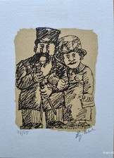 FRANZ BORGHESE-"COPPIA"-LITOGRAFIA ORIGINALE- GARANZIA GRAFICA D'ARTE LOMBARDI